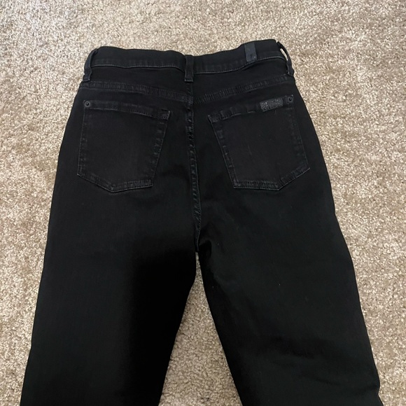 7 for all mankind high‎ waist slim kick black 25 $153 - Picture 12 of 14